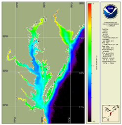 Turbidity in the Bay in Octobers 2010 through 2014